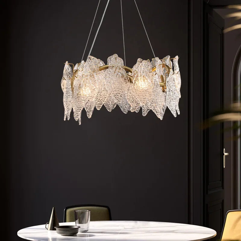 Golden Glass Chandelier