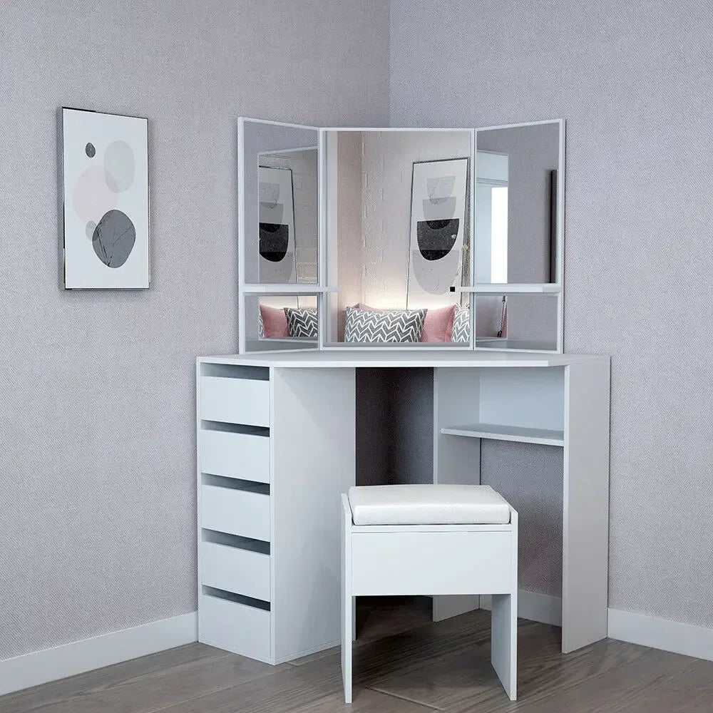 Wooden Vanity Set