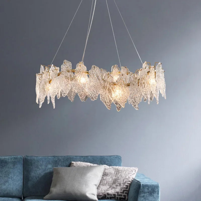 Golden Glass Chandelier