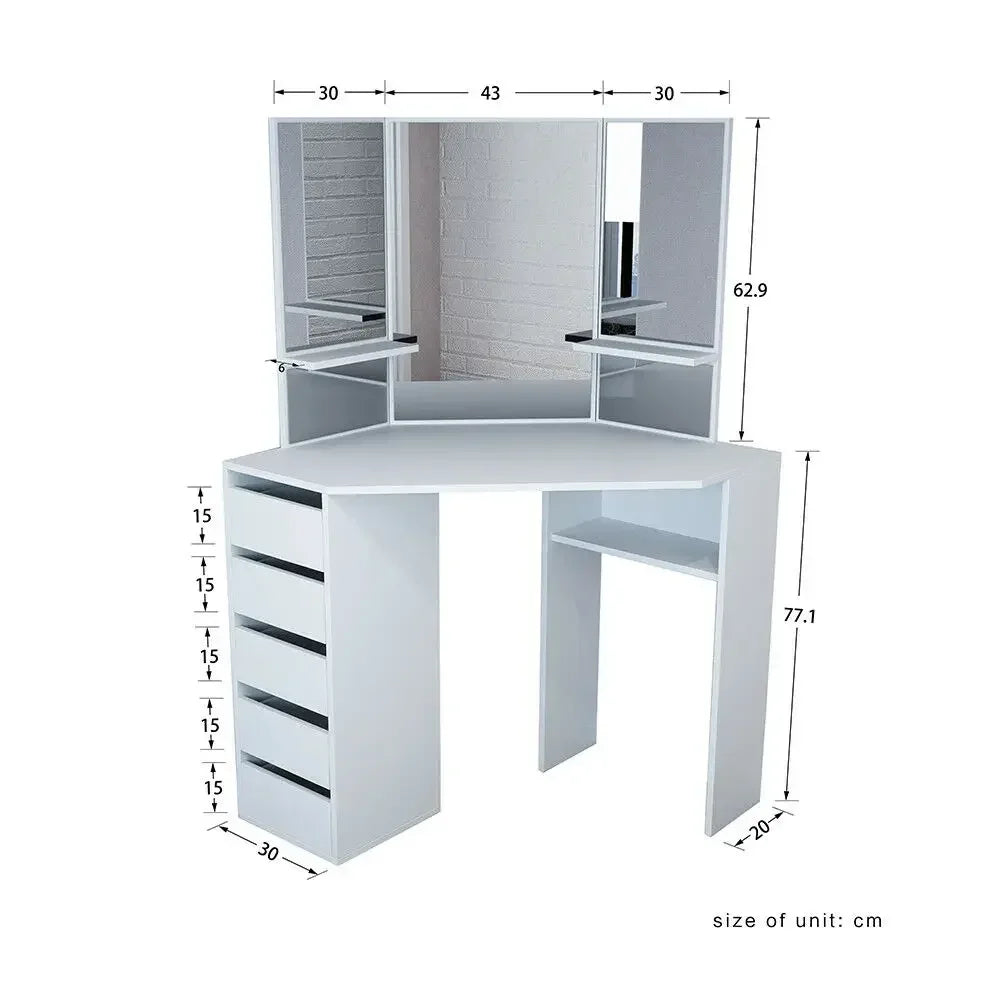 Wooden Vanity Set