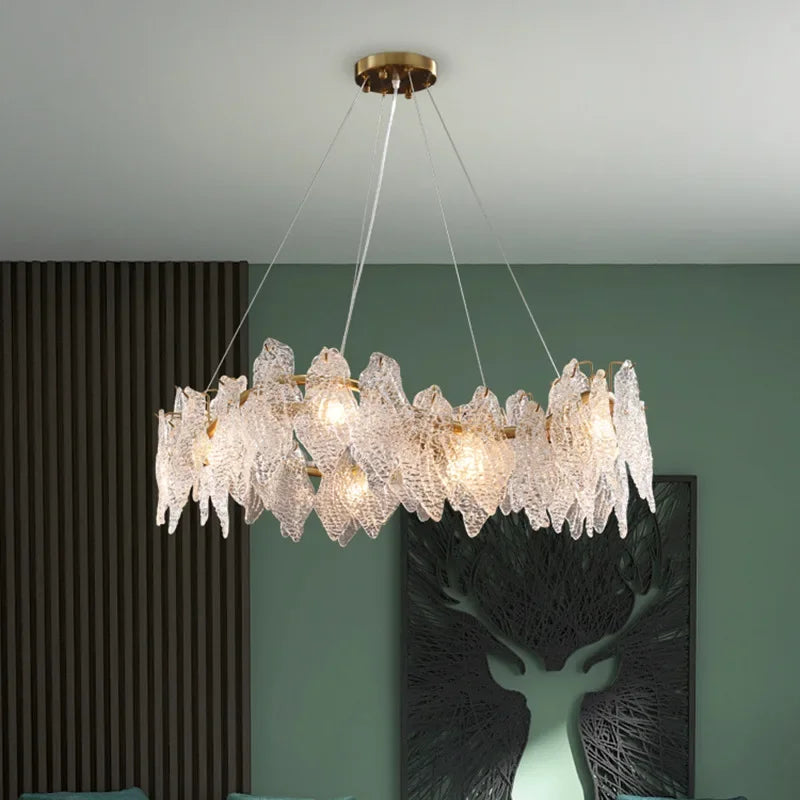 Golden Glass Chandelier