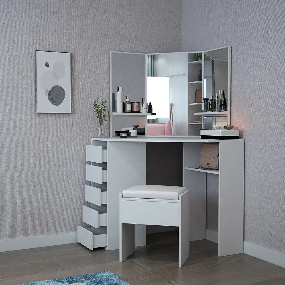 Wooden Vanity Set