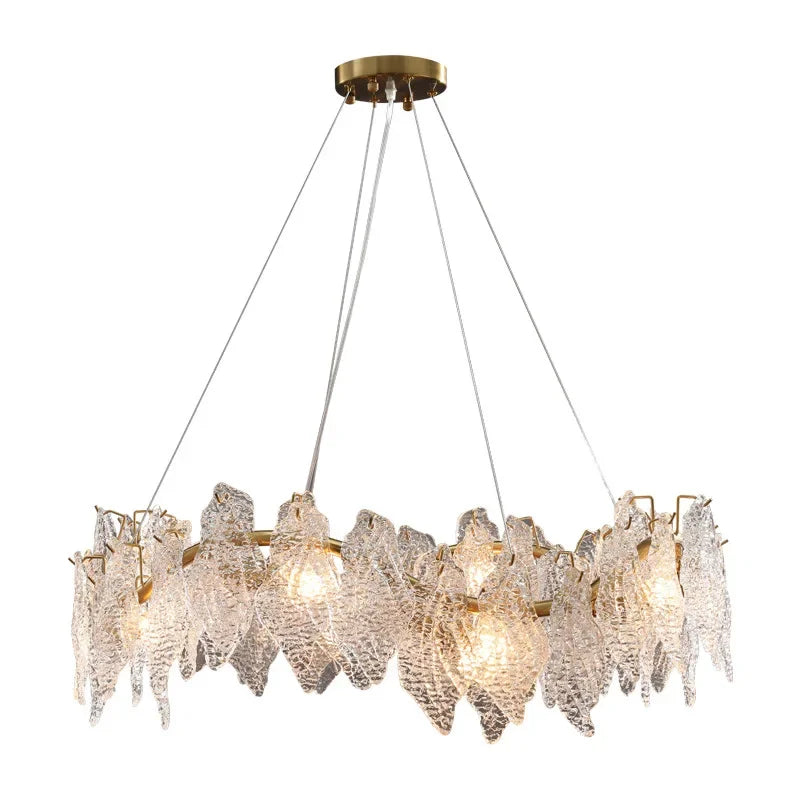 Golden Glass Chandelier